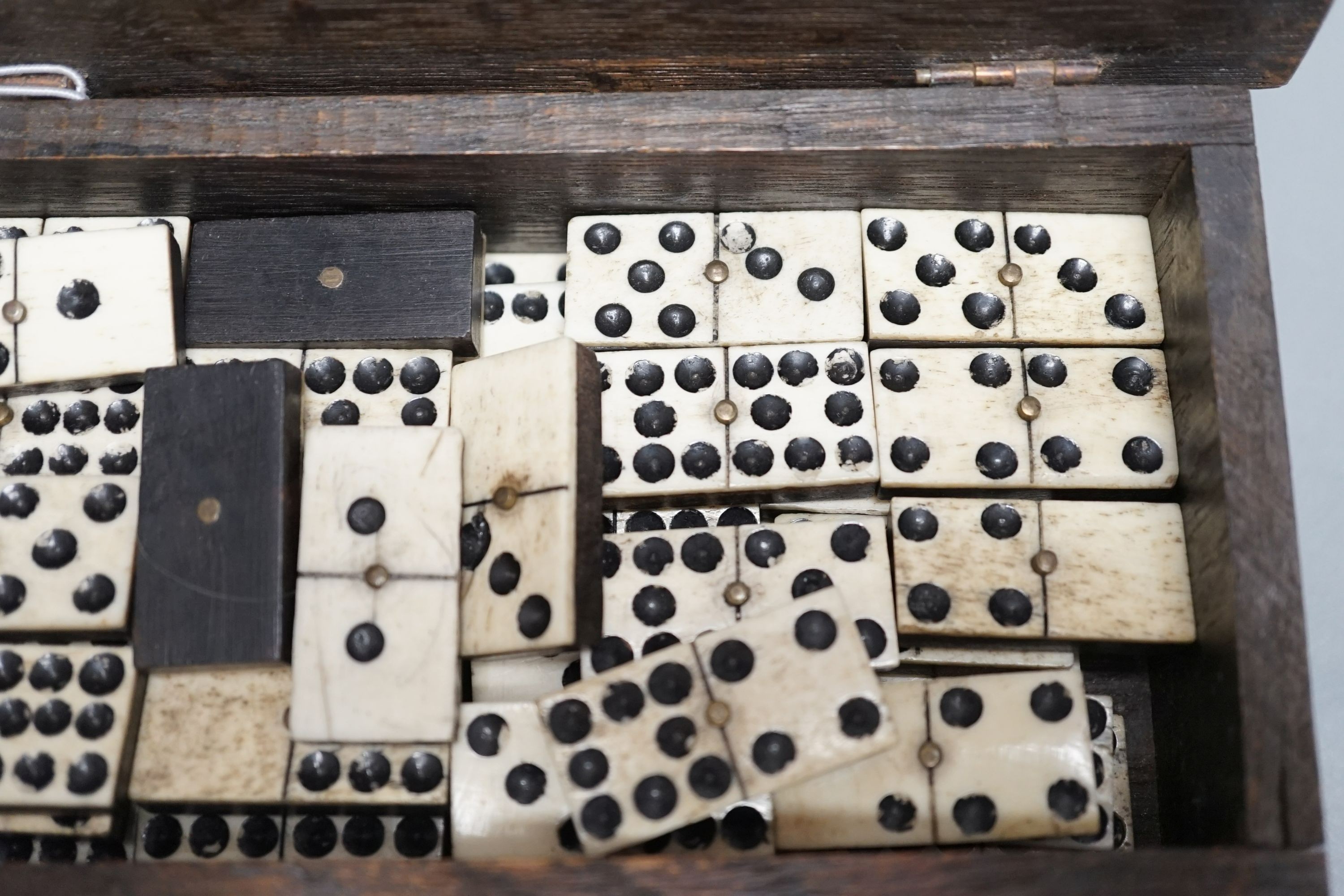 Victorian bone domino set